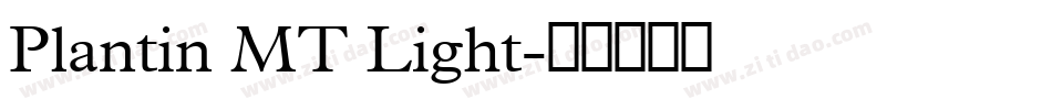 Plantin MT Light字体转换